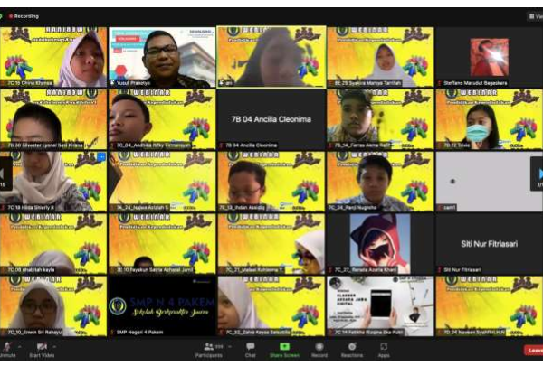 SMPN 4 Pakem Menggelar Webinar Pendidikan Kependudukan