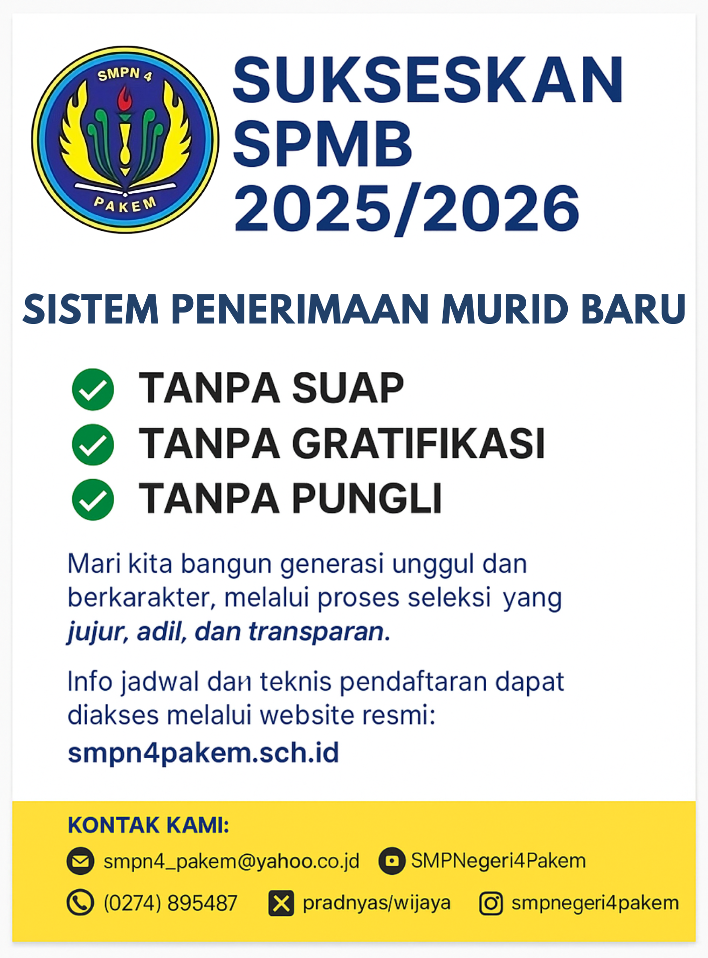 SISTEM PENERIMAAN SISWA BARU (SPMB) TAHUN AJARAN 2025/2026